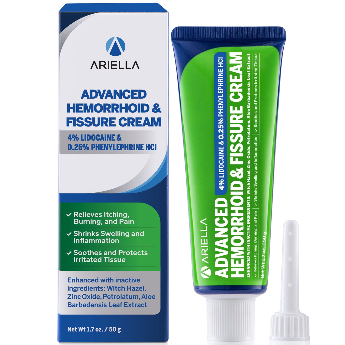 Advanced Hemorrhoid & Fissure Cream (1.7 Oz, Witch Hazel)