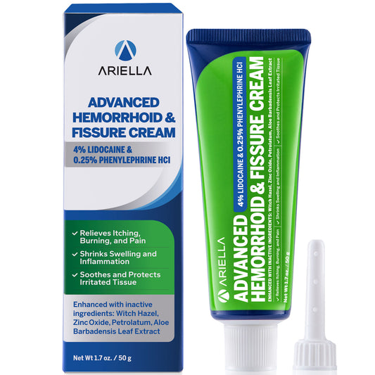Advanced Hemorrhoid & Fissure Cream (1.7 Oz, Witch Hazel)