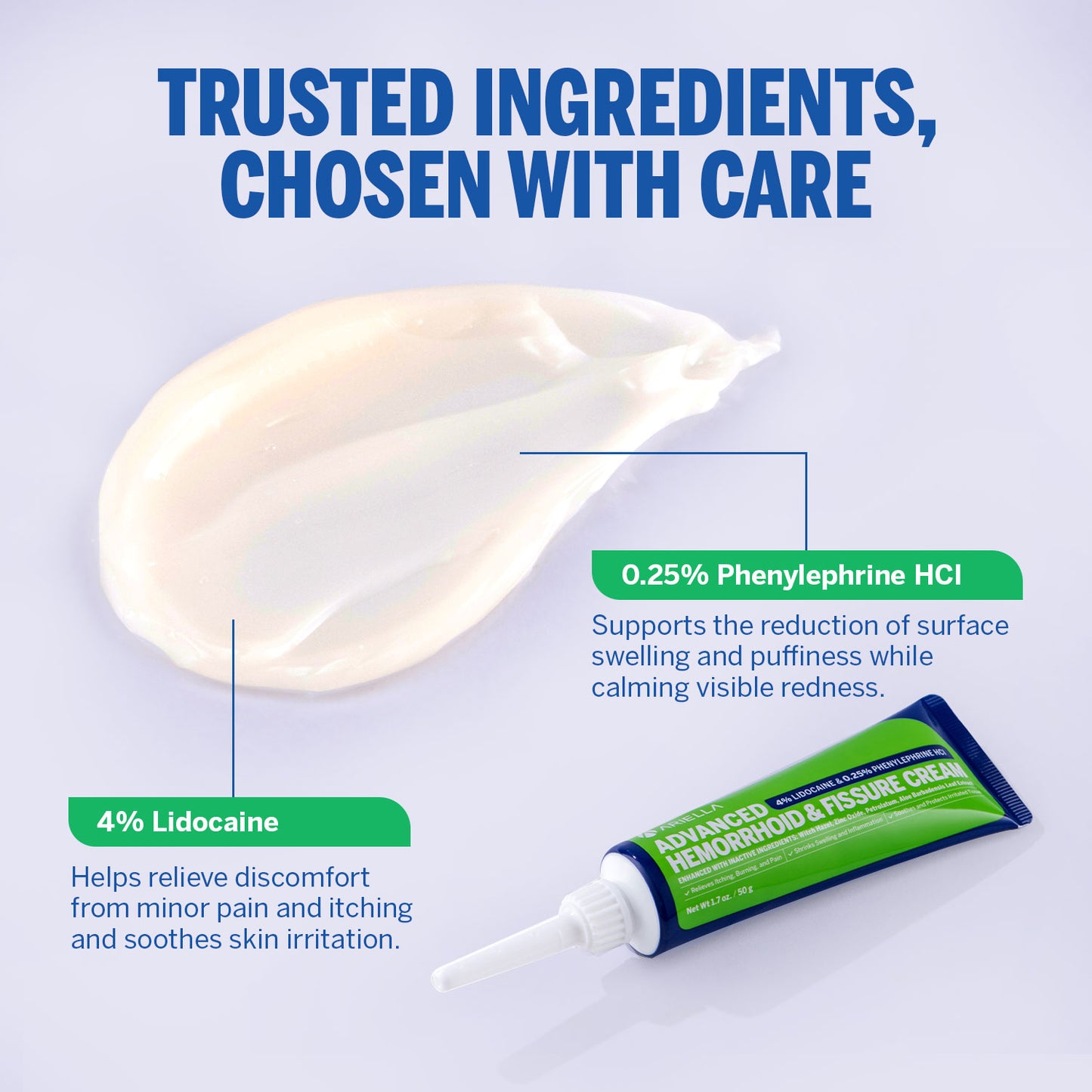 Advanced Hemorrhoid & Fissure Cream (1.7 Oz, Witch Hazel)