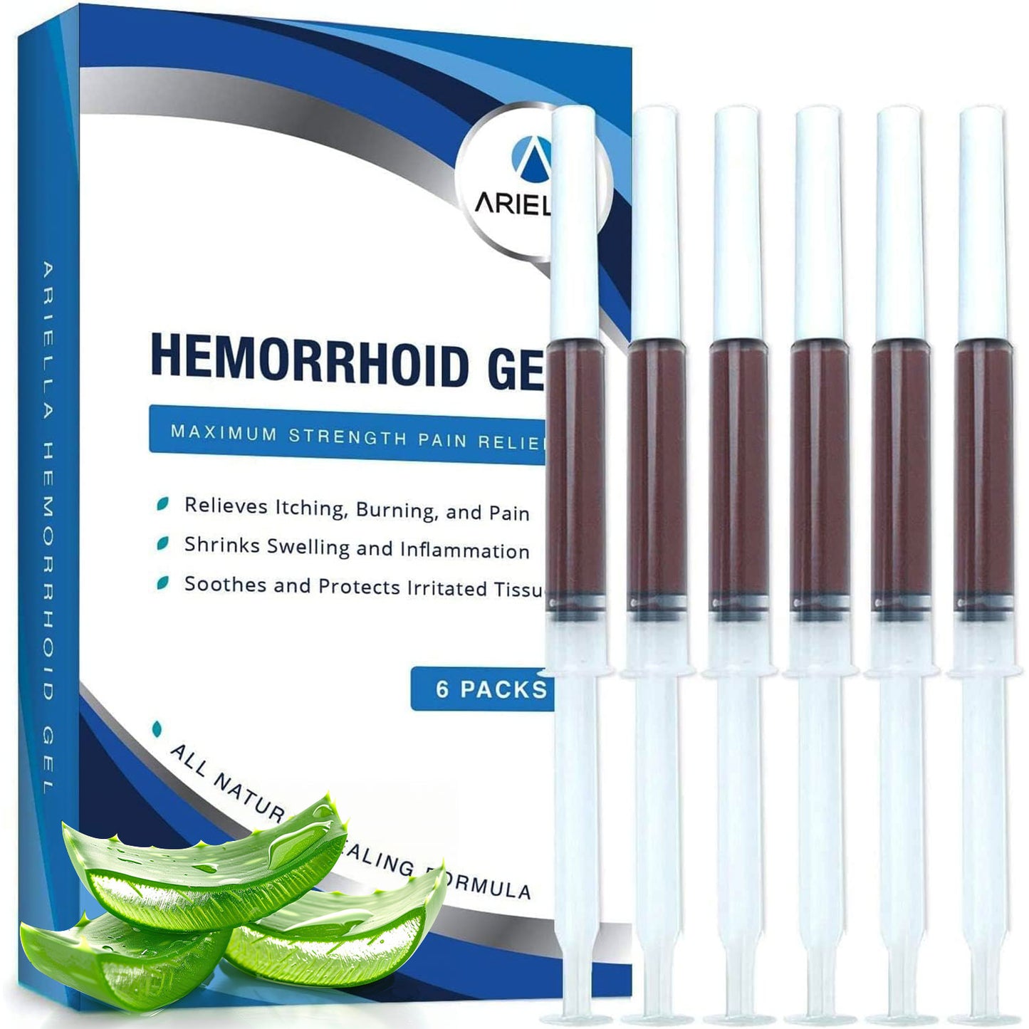 Hemorrhoid Treatment Suppository for Itch Discomfort: Hemorrhoid Shrinking Suppository Nature Gel- Best Fast Cure Burning Relief at Home (Aloe)