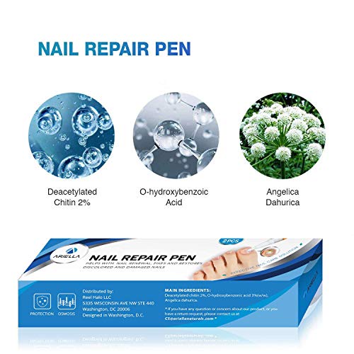 Ariella Nail Repair Pens for Toenail and Fingernail, Maximum Strength Nail Hydrates 2pcs